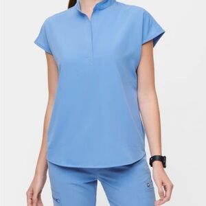 Figs Ceil Blue Rafaela Oversized Scrub Top
